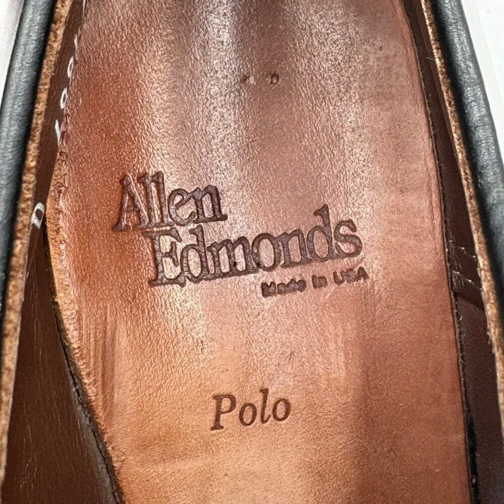 Allen Edmonds Polo Saddle Style Dress Shoes Mens Size 8D Black & Burgundy